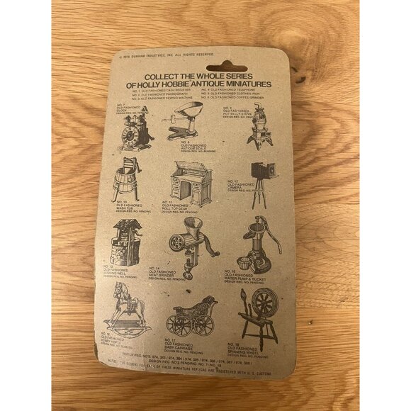 Vintage 1976 Durham Holly Hobbie Lot Miniature Rocking Horse and baby carriage - Picture 3 of 5